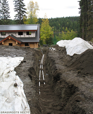 Installation of septic system